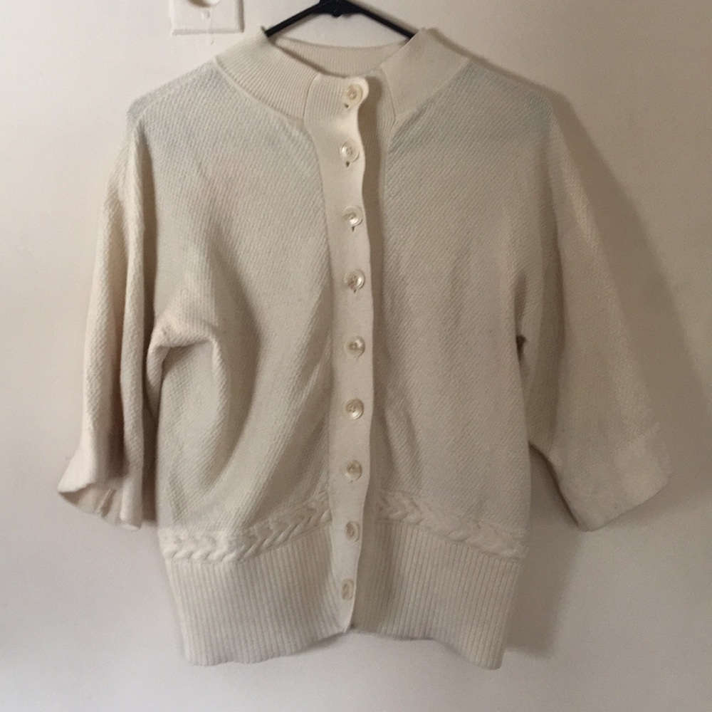 Banana Republic 3/4 Cream sweater